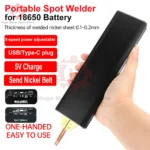 Portable Spot Welder 5 Gears Adjustable USB/Type-C Digital Display Min Spot Welding Machine Automatic Trigger for 18650 Battery