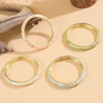 FTCY 2 Pcs Flower Bracelet For Women Vintage Bohemian Cloisonne Women's Bangles Luxury Jewelry Gifts - Image 4