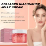 50g Collagen Jelly Face Cream 30ml Niacinamide Serum Anti-Wrinkle Moisturize Brightening Korean Skin Care Set Facial Cream Serum - Image 4