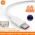 Original Xiaomi 6A Usb Type C Cable Charger Turbo 120w Tipo Fast Charging Cabo For Mi 13 12 11 10 Pro Poco F4 Redmi Note 12 K50
