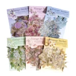20 Pcs Vintage Butterflies Flowers PET Stickers Pack DIY Diary Junk Journal Decoration Plant Collage Sticker Album Scrapbooking - Image 6