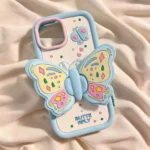 3D Butterfly Folding Bracket Phone Case For iPhone 16 15 13 14 11 12 Pro Max XR XS Max 6 7 8 Plus Soft Silicone Shockproof Cover - Image 5