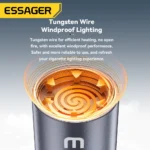 Essager USB-C Mini Lighter Tungsten Wire Blow-to-Ignite Safety for Air Travel No Flame Auto Shut-Off Typec Cigarette Lighter - Image 6