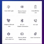 NEW AIR X15 Earphones Bluetooth Wireless Gamer Headphones 65ms Low Latency Earbuds fone Gamer Headset Gamer With Mic Handfree - Image 5
