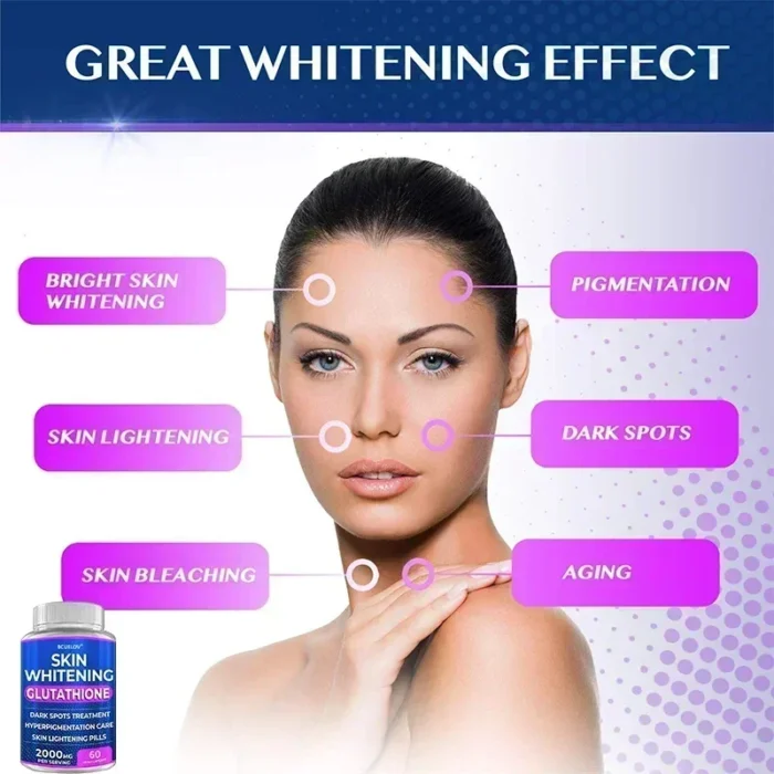 Glutathione Skin Whitening - 2000 mg Glutathione Supplement - Anti-Aging Antioxidant, Skin Nutrition Supplement - Image 5