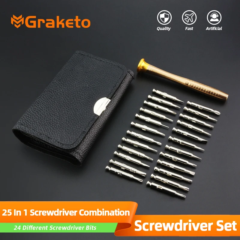 kf-S58685fa84a204b0fb15d561cee375f21m 25 In 1 Screwdriver Set Magnetic Mini Precision Screwdriver Bit Set Opening Repair Tools Multifunctional Electronics Repair Tool - Image 1