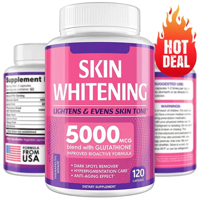 Skin Whitening Capsules - Glutathione, Helps with Dark Spots and Pigmentation, Has Anti-aging and Antioxidant Properties - Image 1