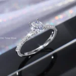 925 Sterling Silver Wedding Engagement Ring for Women Female Romantic Girlfriend Birthday Gift Fashion Crystal Zircon Jewelry - Image 6