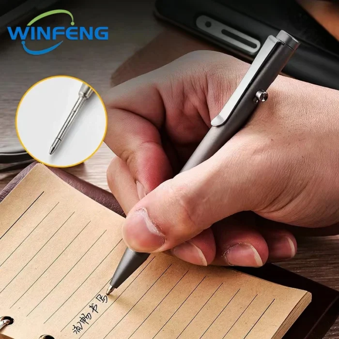 High Quality Titanium Alloy Tactical Pen Bolt Switch Ballpoint Pen School Office Stationery Supplies Self Defense EDC Tools - Image 2
