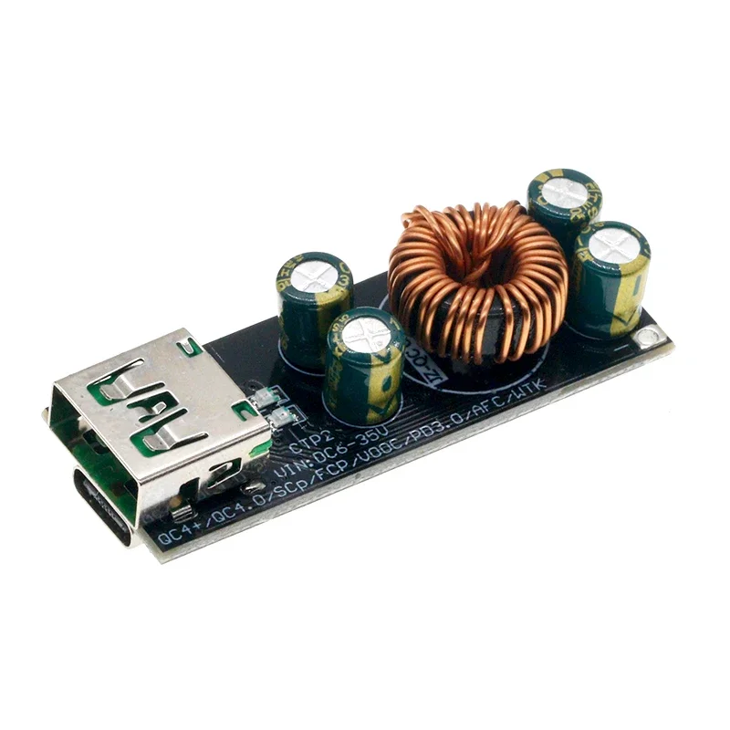 kf-S5c475dbb03ff4fb6b84ebb971986a61a3 QC4.0 QC3.0 1 2 4 Way USB Type-C Mobile Phone Quick Charge Adapter 6-35V Step Down Buck Boost Module SW3518 / SW3516 For Huawei - Image 5