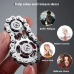 Sprocket Flywheel Flywheel Flying Top Flying Disk Anti-Anxiety Ornaments Metal Bicycle Chain EDC Rotating Flying Disk Adult Toy - Image 2