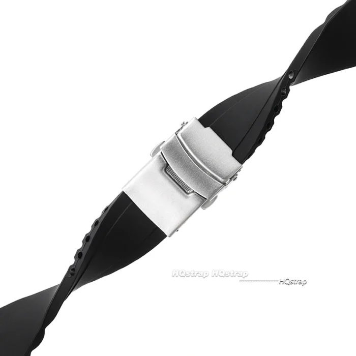 Curved End Silicone Watch Band 20mm 22mm Soft Rubber Watch Strap Folding Buckle for Men Watch Replacement Universal Bracelet - Image 5