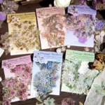 20 Pcs Vintage Butterflies Flowers PET Stickers Pack DIY Diary Junk Journal Decoration Plant Collage Sticker Album Scrapbooking