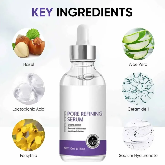 Pore Shrinking Serum Face Removing Large Pores Tightening Facial Pore Minimizing Essence Skin Care Beauty Firm skin - Image 4
