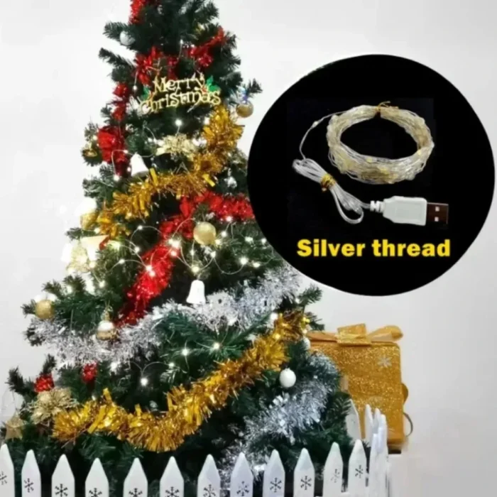 10M 20M Waterproof USB LED Lights String Copper Wire Fairy Garland Light Lamp Christmas Wedding Party Holiday Lighting wreath - Image 4
