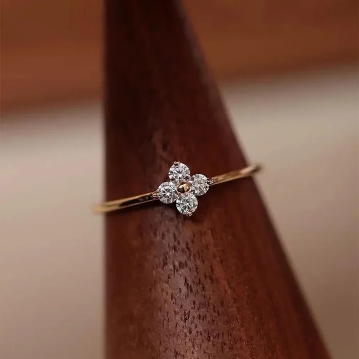 Fashion New Flower Stainless Steel Ring for Women Personalized Exquisite Crystal Ring Jewelry Accessories Exquisite Gift Jewelry - Image 2