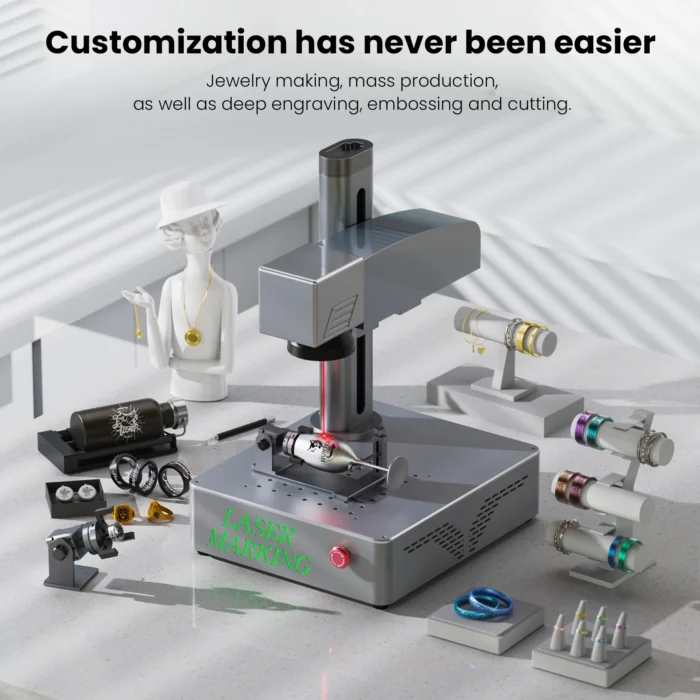 DAJA S4 Fiber Laser Marking Machine High Power Business Industrial Portable Engraver Engrave All Metal Jewelry Plastic Leather - Image 5