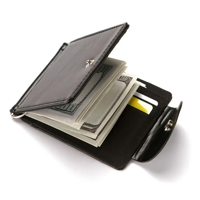 High Quality Multifunctional PU Leather Short Wallets Male Fashion Vintage Purse Hasp Coin Pouch Cards Holder Money Clips - Image 3