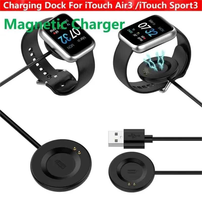 kf-S6dab6686b8cf42e1a68832bf9123fd50x USB Cable Magnetic Charger For iTouch Air 3 4 SE Sport 3 Explorer 3 Smart Warch Strap Stand Charging Dock Cord Air3 Sport3 - Image 1