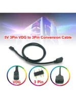 Gigabyte Motherboard SYNC Header RGB 5V 3Pin VDG to Normal 3Pin Conversion Cable - Image 4