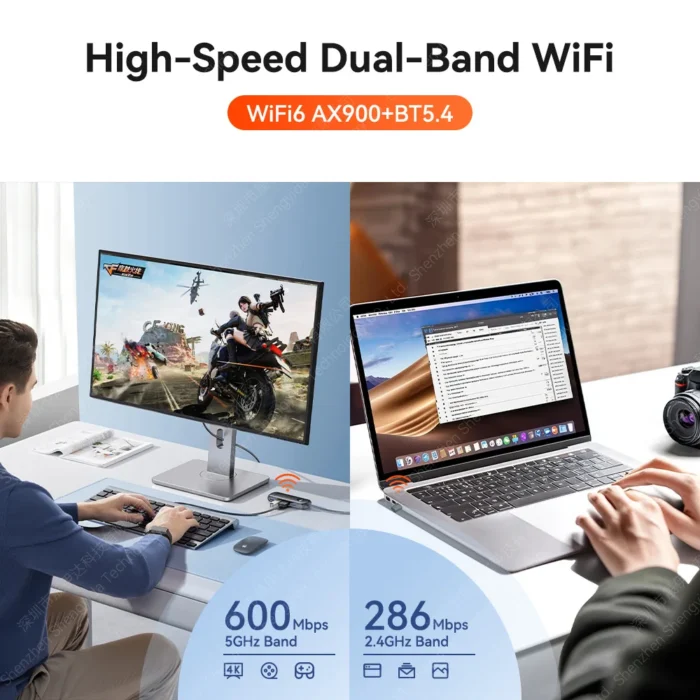 AX900 USB WiFi 6 Bluetooth 5,4 Adapter Drive free Wireless Network USB Receiver 2.4G&5GHz Dual Band USB Network Receptor For PC - Image 2