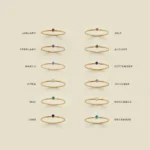 eManco 316 Stainless Steel Birthstone Ring Gold Color Simple Fashion Style For Women Festival Party Gift - Image 6