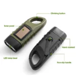 LED Flashlight Hand Crank Solar Powered Rechargeable Survival Gear Self Powered Charging Torch Dynamo for Fishing Boating Hiking - Image 6