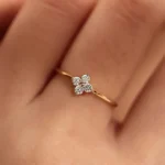 Fashion New Flower Stainless Steel Ring for Women Personalized Exquisite Crystal Ring Jewelry Accessories Exquisite Gift Jewelry