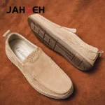 Genuine Leather Men Casual Shoes Business Luxury Brand Italian Mens Loafers Moccasin Breathable Slip on Boat Soft Driving Shoes - Image 5