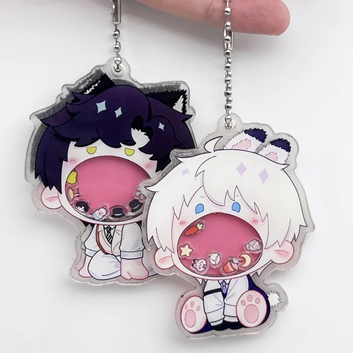 Game Love and Deepspace Xavier Zayne Rafayel Sylus Cosplay Key Chain Acrylic Shake Shake Keychain Bag Pendant Keyring Accessory - Image 2
