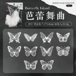 20pcs PET Butterfly Transparent Silver Color Stickers, Holographic Laser Decals for Luggage Laptop Phone Case Mug Decoration - Image 6