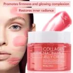 50g Collagen Niacinamide Jelly Cream Deep Moisturizing Pore Shrinking Brightening Niacinamide Gel Lifting Firming Face Skin Car - Image 2