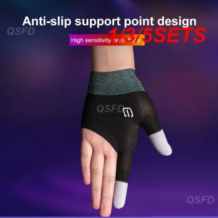 1/3/5SETS Thumb Sleeve Gloves Sweat Proof Sensitive Accessories For Gamer Touch Screen Fingertips Gloves Cover Breathable - Image 1