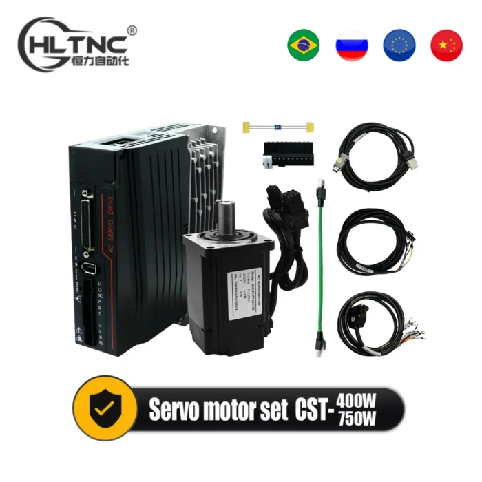 HLTNC 400W / 750W AC Servo Motor 3000RPM 1.3N 2.4N & C30S RS485 Driver Kit 220V & 3meters Cable Absolute encoder For CNC Machine - Image 1