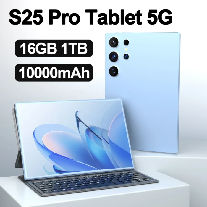 Brand New S25 Pro Tablet 10.1 inch Android 14 Snapdragon 8gen2 Global 16GB+1024GB 10000mah 5G Dual SIM WIFI HD Full Screen - Image 1