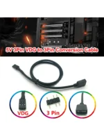 Gigabyte Motherboard SYNC Header RGB 5V 3Pin VDG to Normal 3Pin Conversion Cable - Image 3