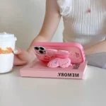 3D Butterfly Folding Bracket Phone Case For iPhone 16 15 13 14 11 12 Pro Max XR XS Max 6 7 8 Plus Soft Silicone Shockproof Cover - Image 3