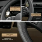 Car Steering Wheel Cover Faux Leather Breathable For Toyota Prius4 Mirai Prius Prime 2015-2022 Steering Wheel Braiding Cover - Image 4