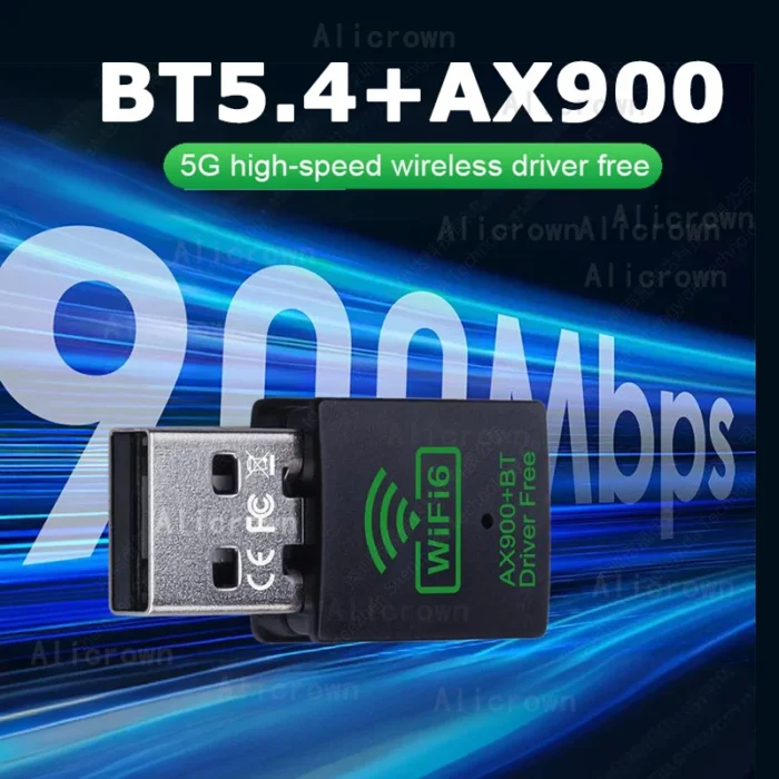 AX900 USB WiFi 6 Bluetooth 5,4 Adapter Drive free Wireless Network USB Receiver 2.4G&5GHz Dual Band USB Network Receptor For PC - Image 1