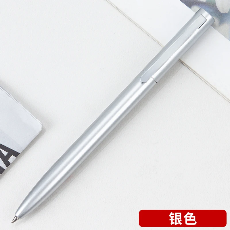 kf-S98a6c6d80ac147d59d1f8b9ce3fe433eg Metal Signature Rotate Gel Ballpoint Pen,0.5mm Fine Point Black ink Sign Pens Smooth Writing Replace Blue ink Refills Rods - Image 4