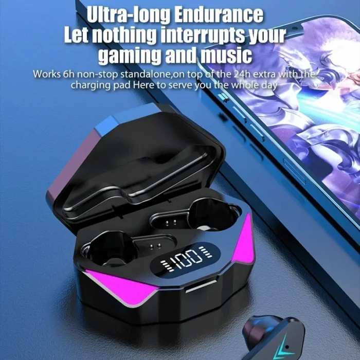 NEW AIR X15 Earphones Bluetooth Wireless Gamer Headphones 65ms Low Latency Earbuds fone Gamer Headset Gamer With Mic Handfree - Image 2