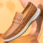 Spring New Men's Round Toe Comfortable Anti Slip Thick Soled Casual Leather Shoes Fashionable Men's Sports Fit Outdoor Shoes - Image 5