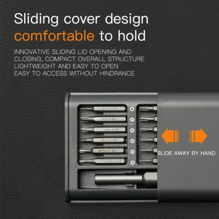 UF Tool 25-in-1 Magnetic Screwdriver Set - Precision Repair Kit for Phone, Computer & Electronics - 24 Detachable Steel Bits - Image 3