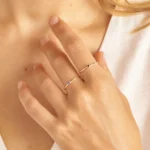 eManco 316 Stainless Steel Birthstone Ring Gold Color Simple Fashion Style For Women Festival Party Gift - Image 4