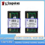 Kingston Laptop Ram 4GB 8GB DDR3 DDR3L 1600Mhz 1066MHz 1333Mhz 1866Mhz SODIMM PC3-12800 PC3-14900 Notebook Ram DDR3 Dual Channel