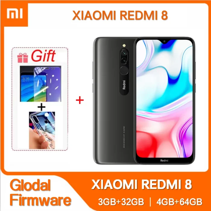 Original Xiaomi Redmi 8 4GB 64GB Smartphone 4700 mAh Dual SIM 6.22'' 12MP+2MP+8MP Snapdragon 439 Octa-Core 4G LTE Mobile Phone - Image 1