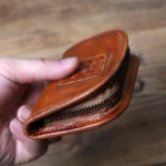 Retro Leather Men's Car Key Bag Top Layer Cowhide Multi-Function Waist Bag Coin Purse Brown Ladies Card Wallet NZPJ - Image 4