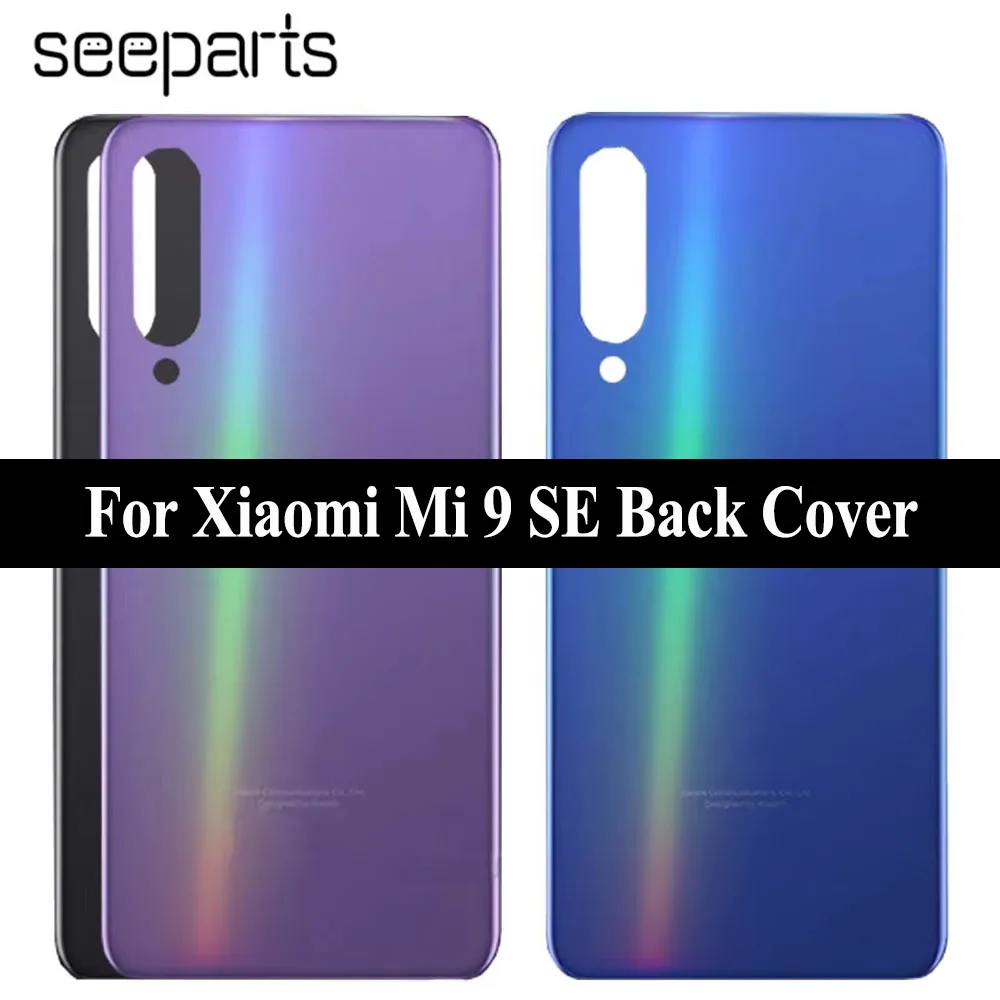 kf-Sa3d6ec0110d94912bcddff10e339e82aC Glass Rear Door For Xiaomi Mi 9 SE Battery Back Cover Housing Case For MI 9SE Repair Parts For Xiaomi Mi9 Se Battery Cover - Image 1
