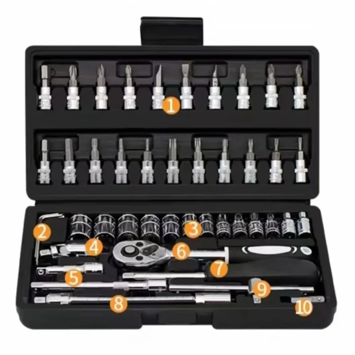 Auto Repair Toolbox Set Ratchet For Automotive Repair Socket Wrench Daquan Auto Repair Casing Multi-functional Combination - Image 5