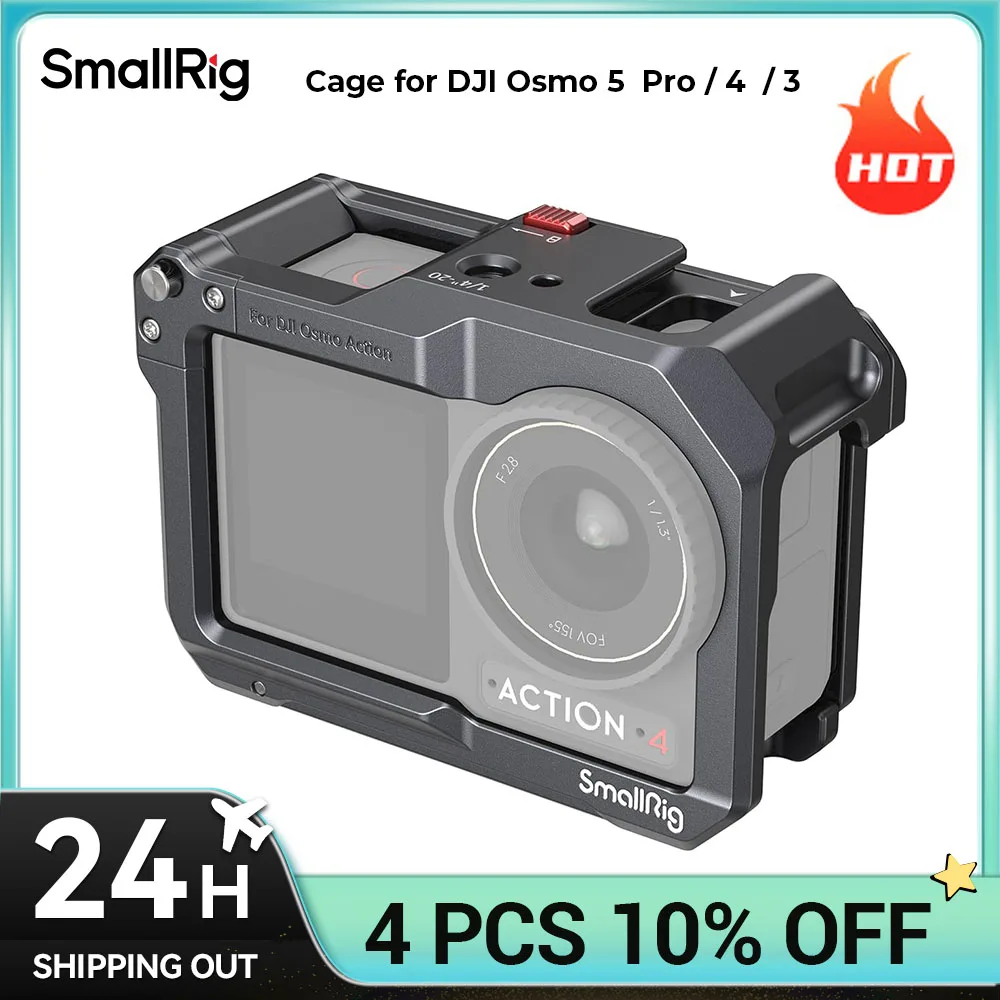 kf-Sad1574d4eedc4ba5966df027c18b9916I SmallRig Action 5 Pro Action 4 Action 3 Cage for DJI,Protective Cage Suit for DJI Mic,Protective Frame for DJI Osmo Action 5 Pro - Image 1
